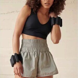 Free People Movement The Way Home Shorts - Silver Gray (Size S)